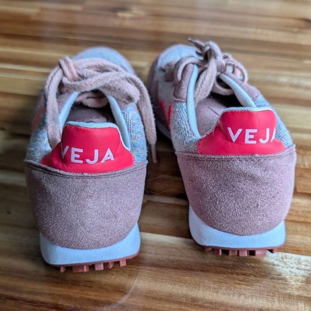 VEJA SDU Rec Flannel Sneakers Cloudy Rose-Fluo Colorway Pink Women Shes Size 8 - Picture 9 of 13